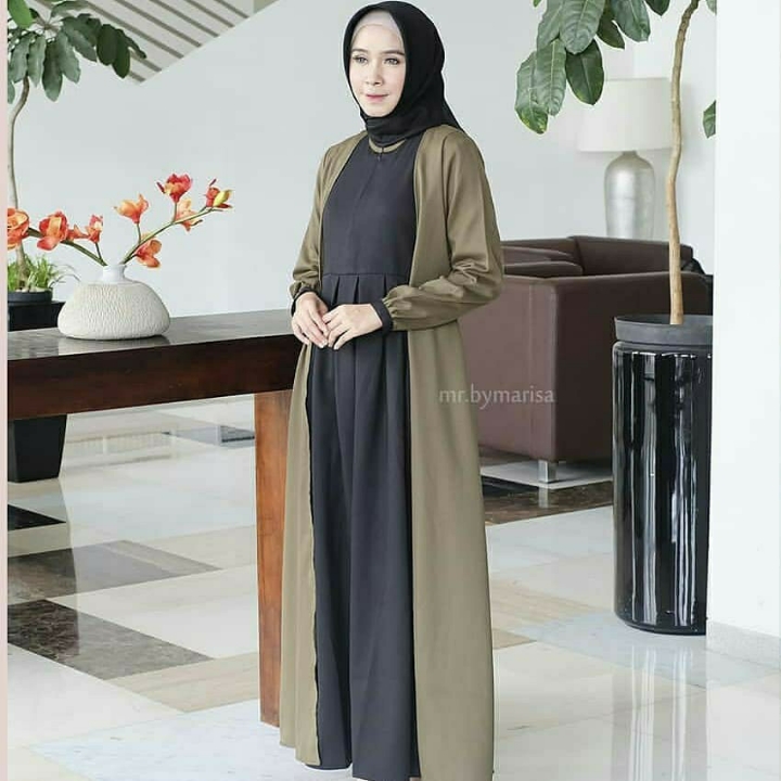 Kirana Maxi Baju Gamis Muslim Moscrepe 2