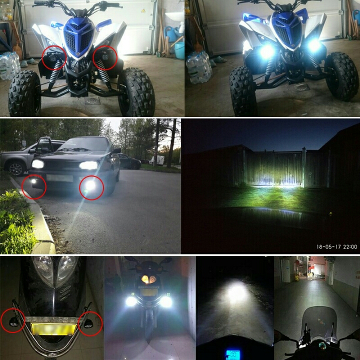 Lampu Tembak Motor LED High Beam 1000 Lumens OMRSFVBKL D5 3