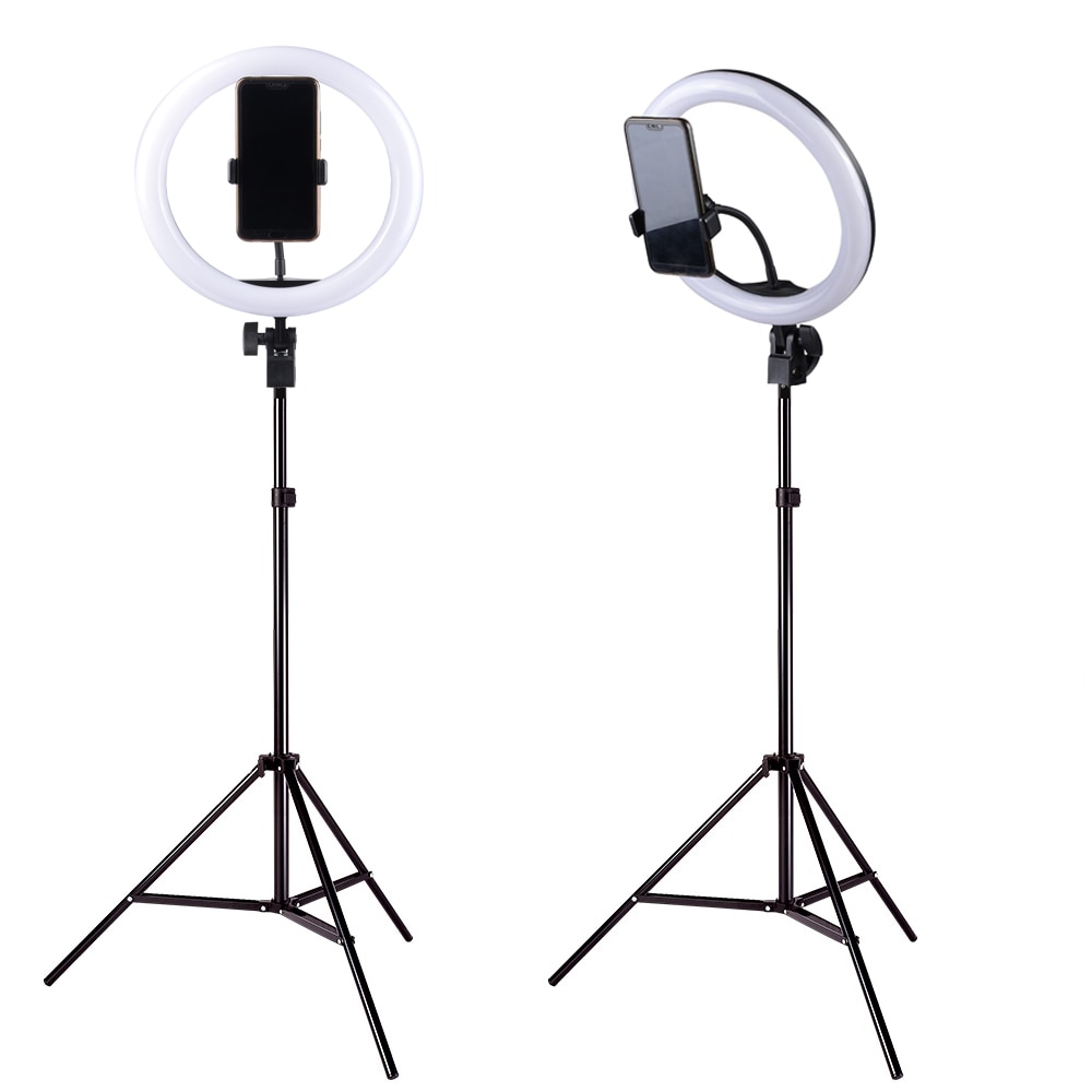 Lampu Halo Ring Light Curve LED Selfie 120 LED 10 Inch with Smartphone