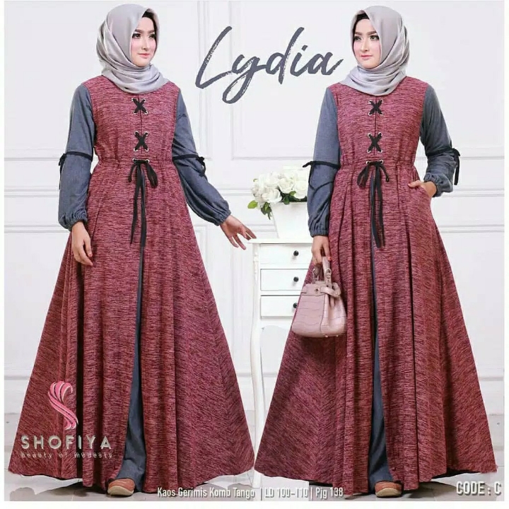 Lydia Dress  Gamis Serat  Dress Hijab 2