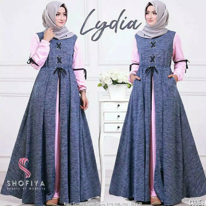 Lydia Dress  Gamis Serat  Dress Hijab 3