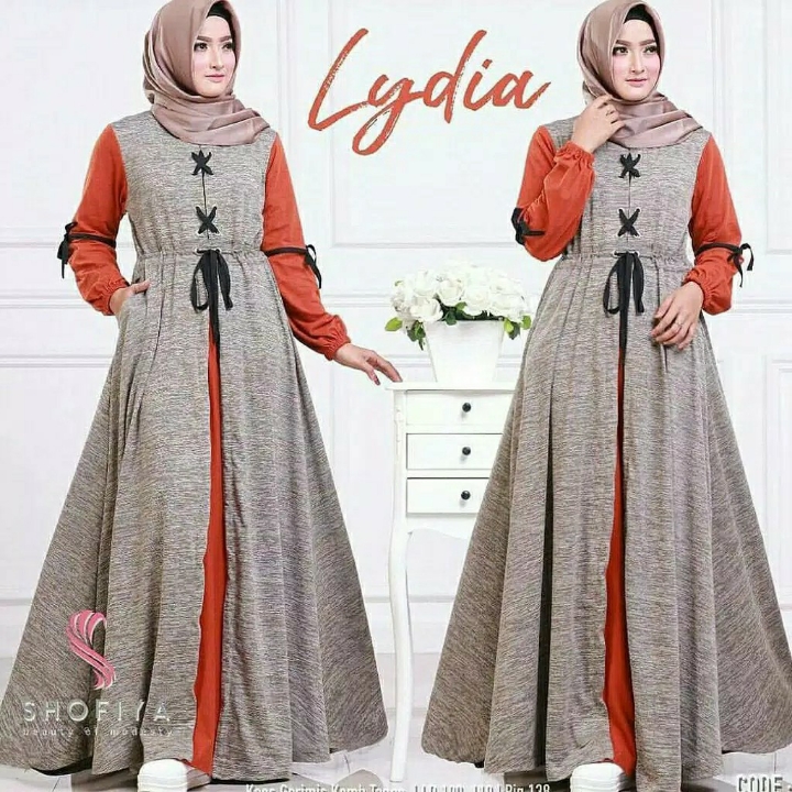 Lydia Dress  Gamis Serat  Dress Hijab 4