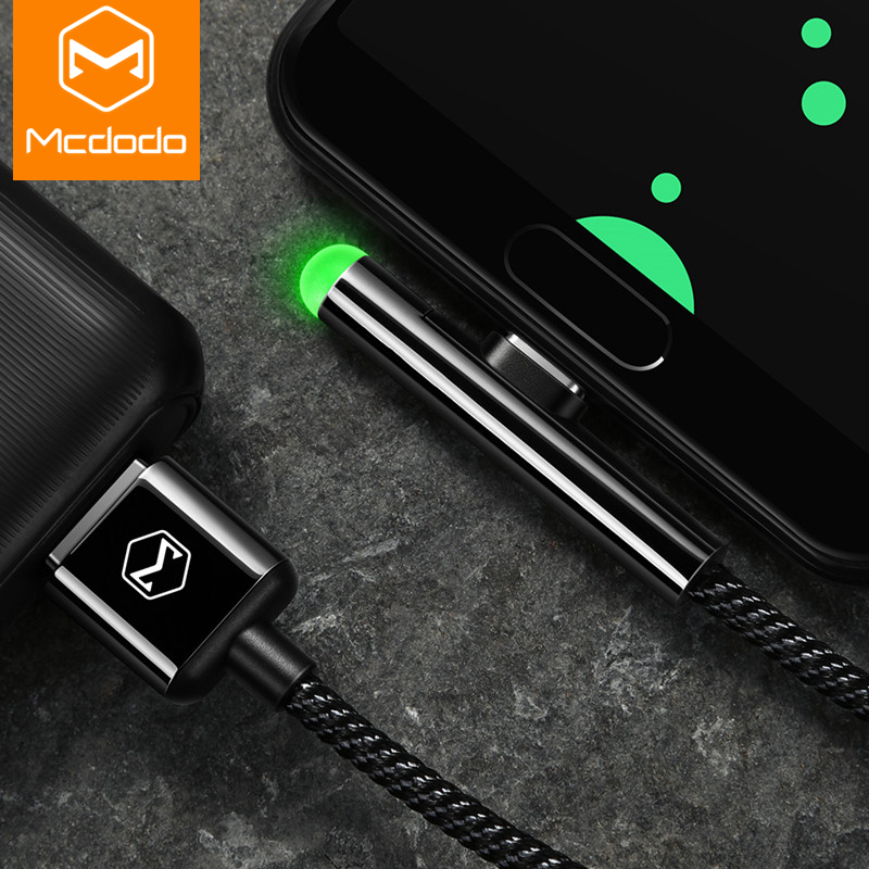 MCDODO Kabel Charger USB Type C L Angle LED 2 Meter CA-6391