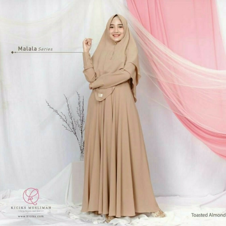 Malala Gamis Syari Set Kerudung Double Layer 4