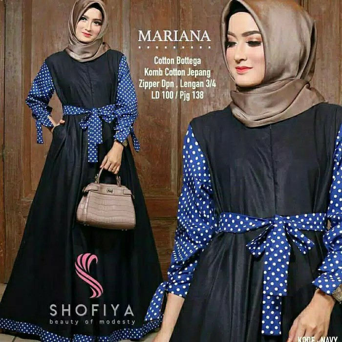Mariana Polka  Dress Hijab  Gamis Maxi 2