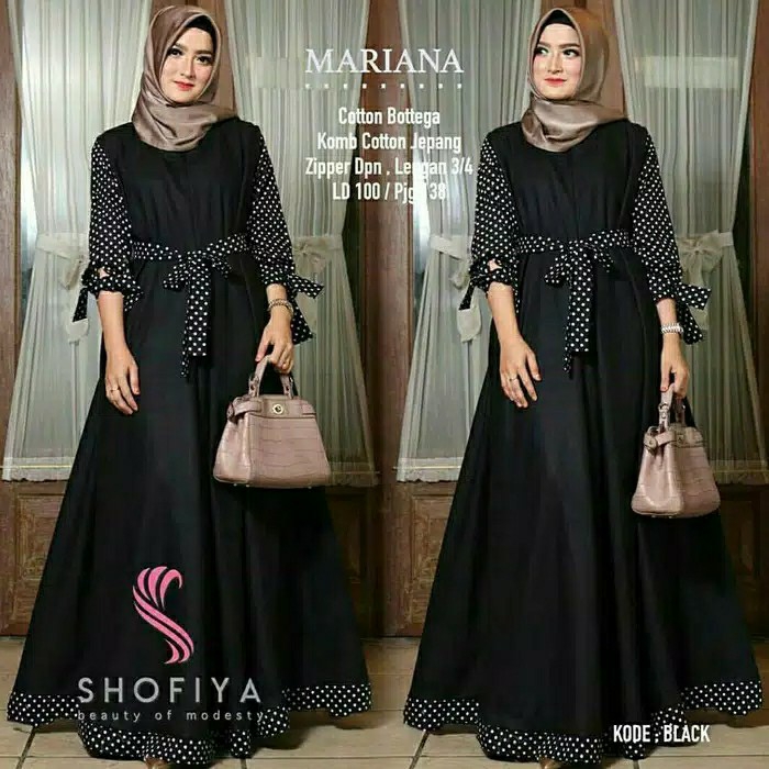 Mariana Polka  Dress Hijab  Gamis Maxi 3