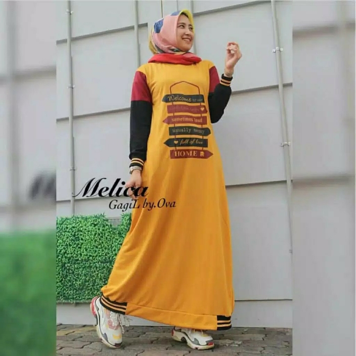 Melica Dress  Dress Combed  Gamis Harian 2