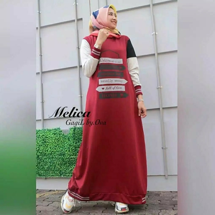 Melica Dress  Dress Combed  Gamis Harian 3