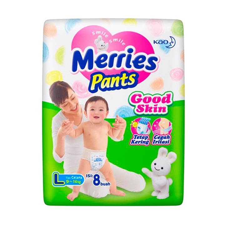 Merries Pants UK L 8 pcs 2