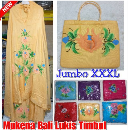 Mukena bali Jumbo lukis timbul