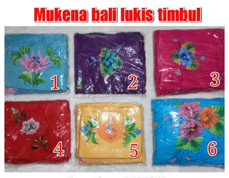 Mukena bali Jumbo lukis timbul 2