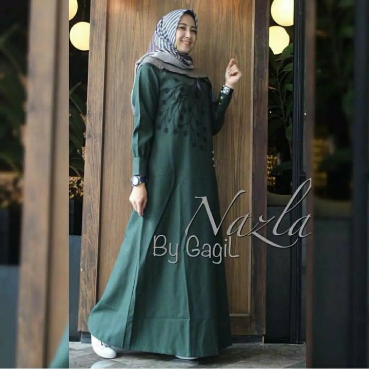 Nazlan Maxi Baju Gamis Muslim Corak 2