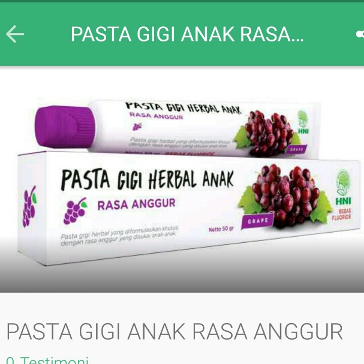 Pasta Gigi Anak Rasa Anggur 2