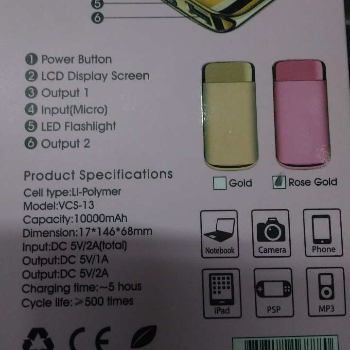 Powerbank Vanvo 10000mah 3