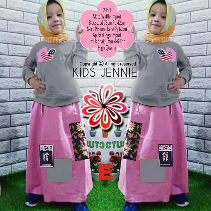 Promo Set Baju Muslim Anak 2in1 - Jenie Kids Stelan Anak Perempuan 2