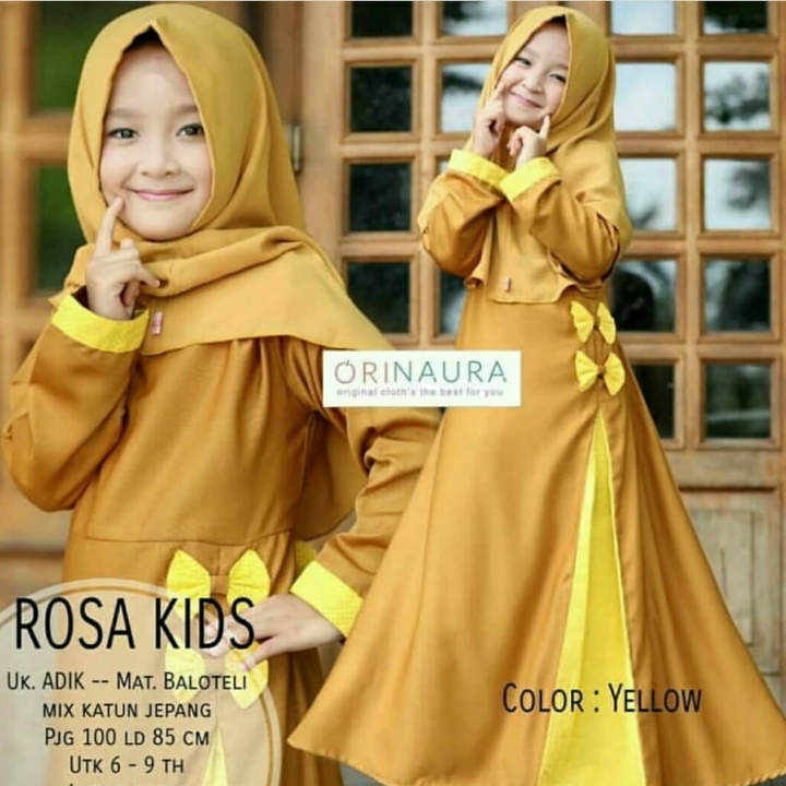 Rosa Kids Gamis Muslim Anak 7-9 Tahun 3
