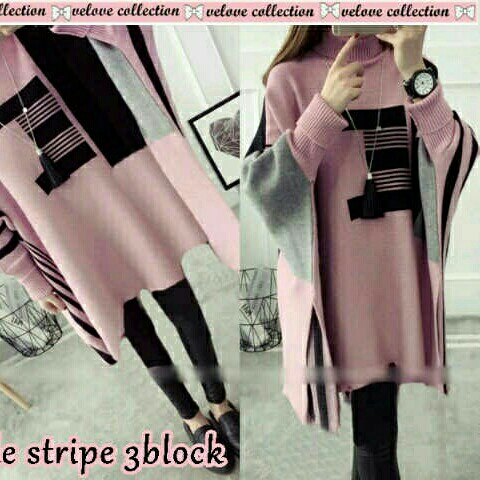SW STRIPE 3 BLOCK PINK  2