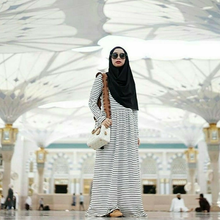 Sailor Maxi  Baju Gamis Salur  Spandex Premium 3