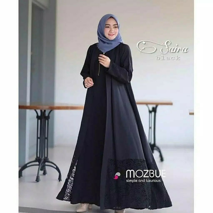 Saira Abaya Brukat  Baju Gamis Busui  Dress Maxi Muslim 2