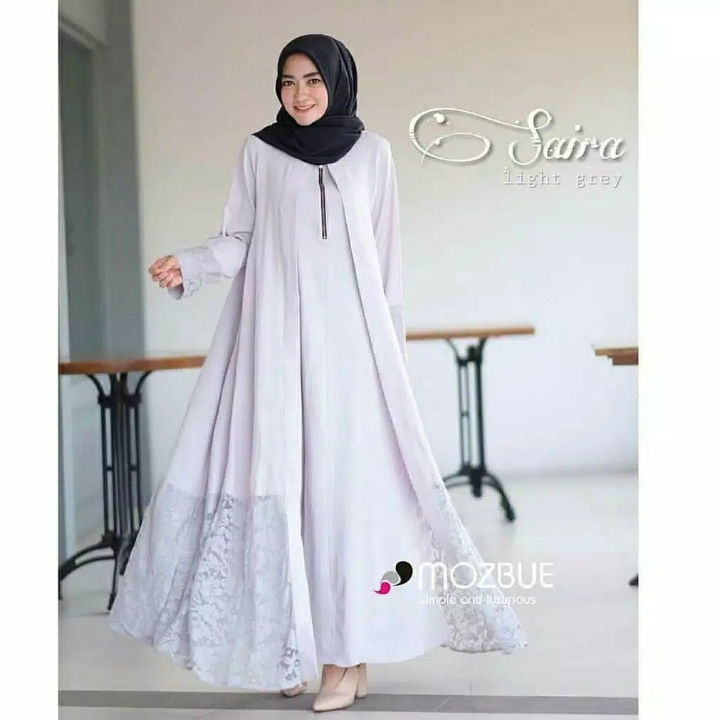 Saira Abaya Brukat  Baju Gamis Busui  Dress Maxi Muslim 3