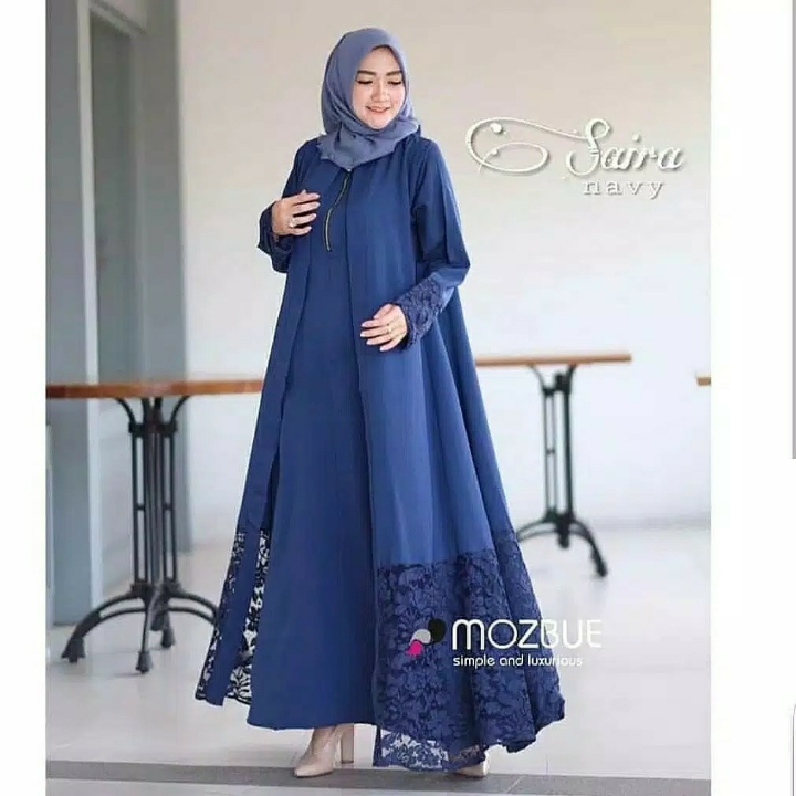 Saira Abaya Brukat  Baju Gamis Busui  Dress Maxi Muslim 4