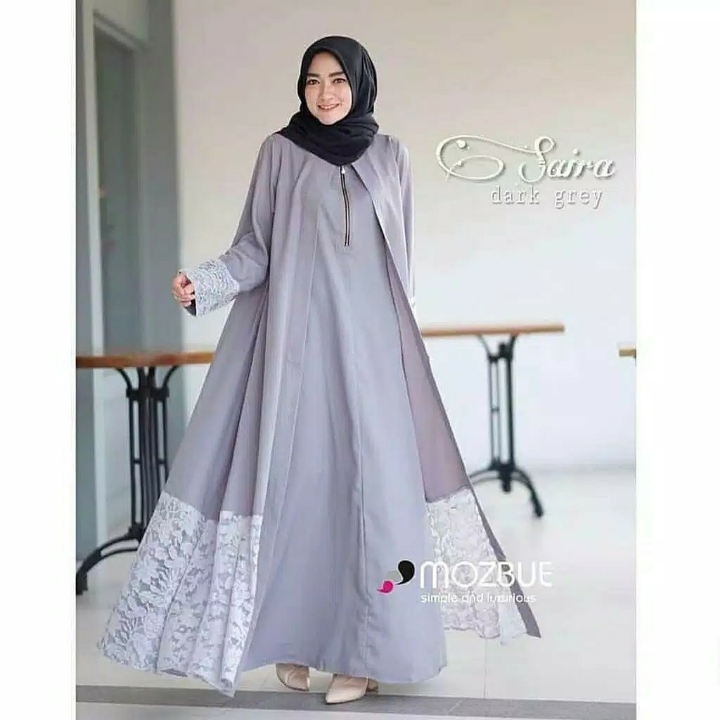 Saira Abaya Brukat  Baju Gamis Busui  Dress Maxi Muslim 5