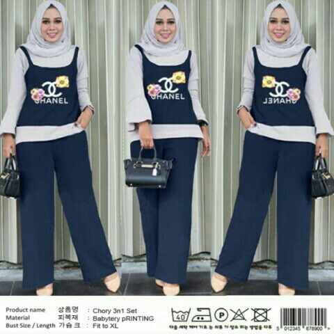 Sale  Baju Setelan Muslim Chori 3in1 2