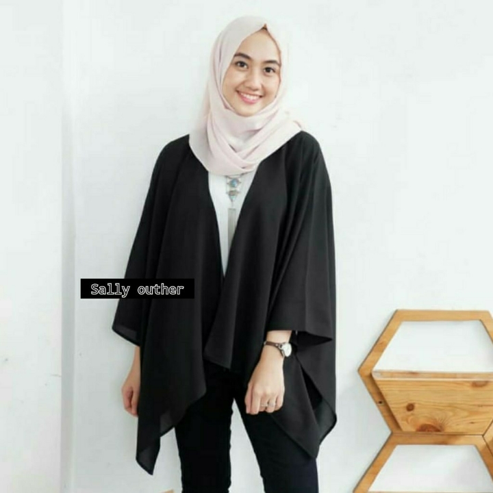 Sally Outer  Vest Muslim  Baju Cardigan Wanita 4