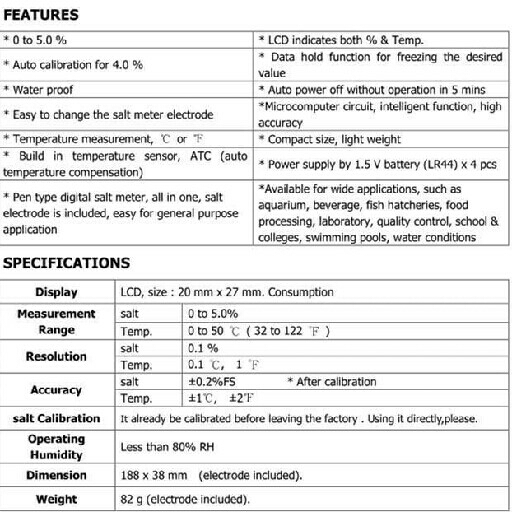 Salt Meter Kedida CT-3086 3