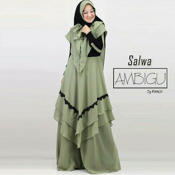 Salwa Gamis Syari Set Khimar - Wolfis Busui Zippy 3