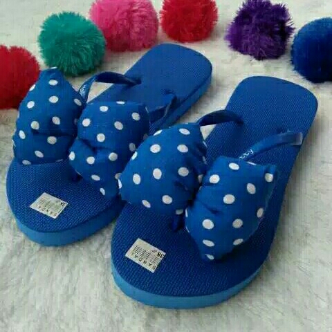 Sandal Jepit Spon Pita Polkadot 3
