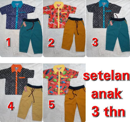 Setelan kemeja anak 2