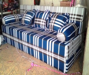 Sofa Bed 200 x 180 x 20 cm (Yellow Foam) 5