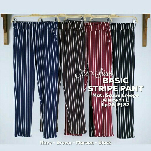 Stripe Pant Basic 3
