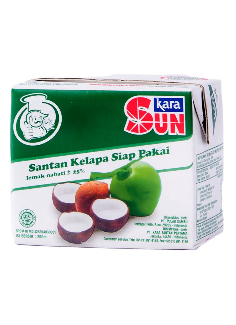 Sun Kara Santan Kelapa Siap Pakai 200Ml