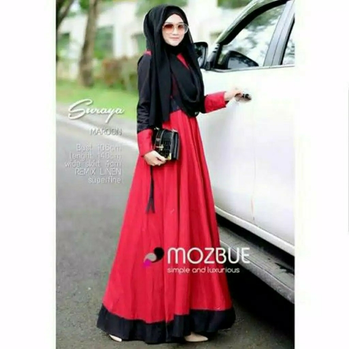 Suraya maxi  dress maxi kekinian  gamis suraya remaja 4warna 2