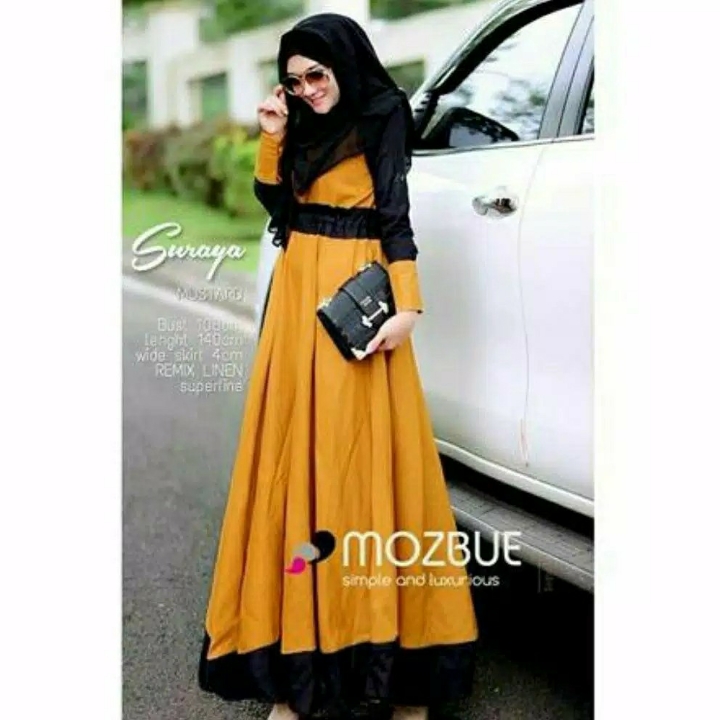 Suraya maxi  dress maxi kekinian  gamis suraya remaja 4warna 3