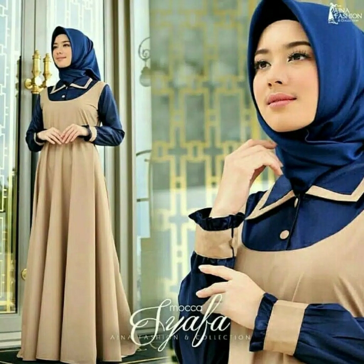 Syafa Dress  Gamis Syafa  Gaun Wanita 2