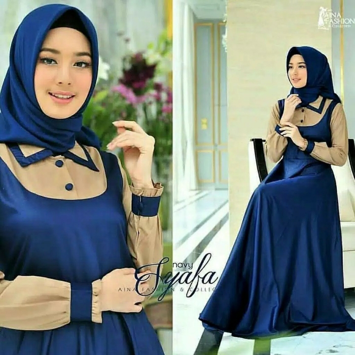 Syafa Dress  Gamis Syafa  Gaun Wanita 3