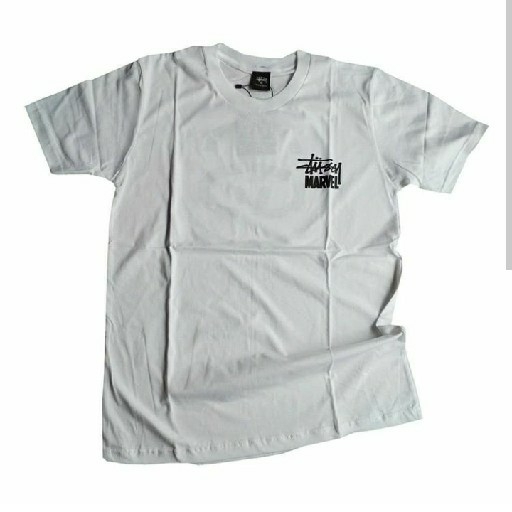 T Shirt Kaos Distro Skate STUSSY X MARVEL 2