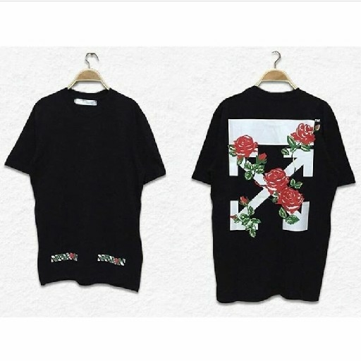 T shirt Kaos Distro Skate OFF WHITE Flower 2