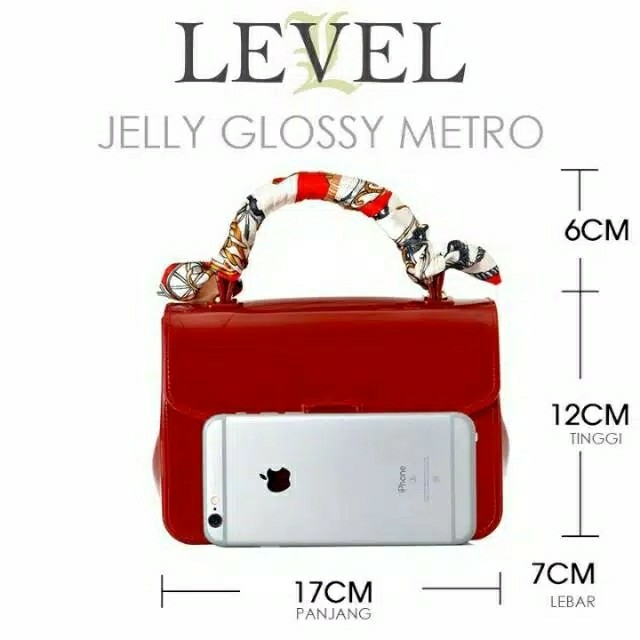 TAS JELLY METROPOLIS  GLOSSY tanpa syal 4