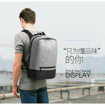 Tas Ransel Laptop Grey-Black 3