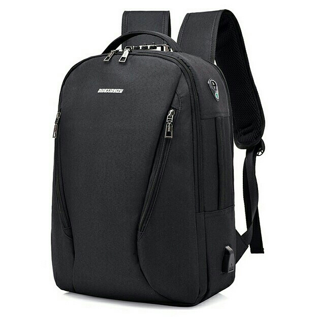 Tas Ransel Laptop Security Lock dengan USB Charger Port OMBG6CBKL D15 2