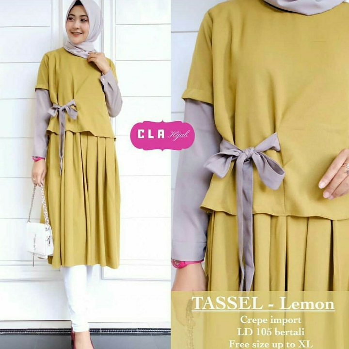 Tassel Tunik  Baju Atasan Tunik  Muslim Wanita 2