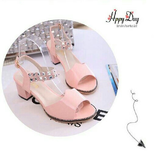 Wedges Pink Cantik Qb453 2