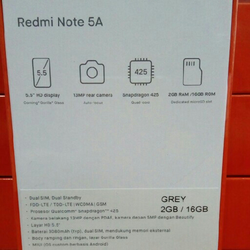 Xiaomi Note 5A Ram 2 Rom 16 2