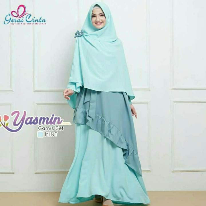 Yasmin Syari Baju Gamis Set Khimar 2