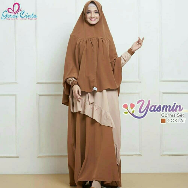 Yasmin Syari Baju Gamis Set Khimar 3