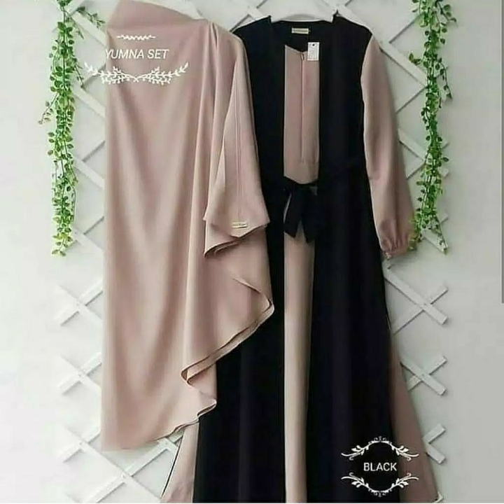 Yumna Gamis Set Syari  Khimar Dress Muslim Modern Kekinian 3